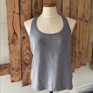 Lululemon Swiftly Tech Racerback Tank Top 2.0 Race Length Tetra Stripe Sz 12